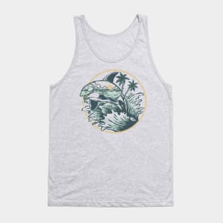 Orca Killer Whale Toothed in Retro Style Tank Top